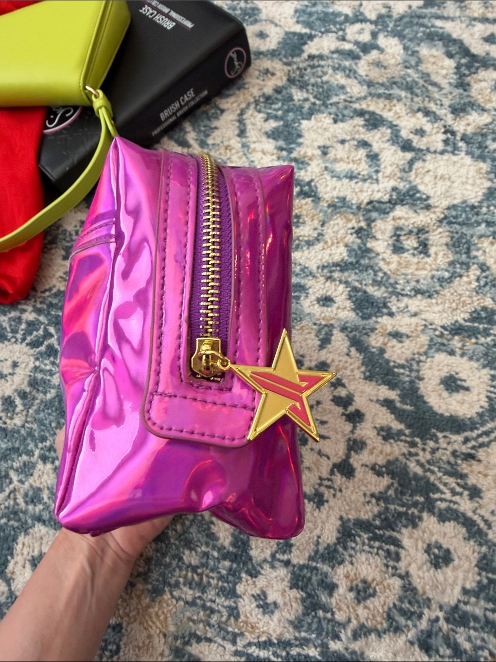 Jeffree Star Iridescent Hot Pink Cosmetic Pouch - Picture 6 of 11